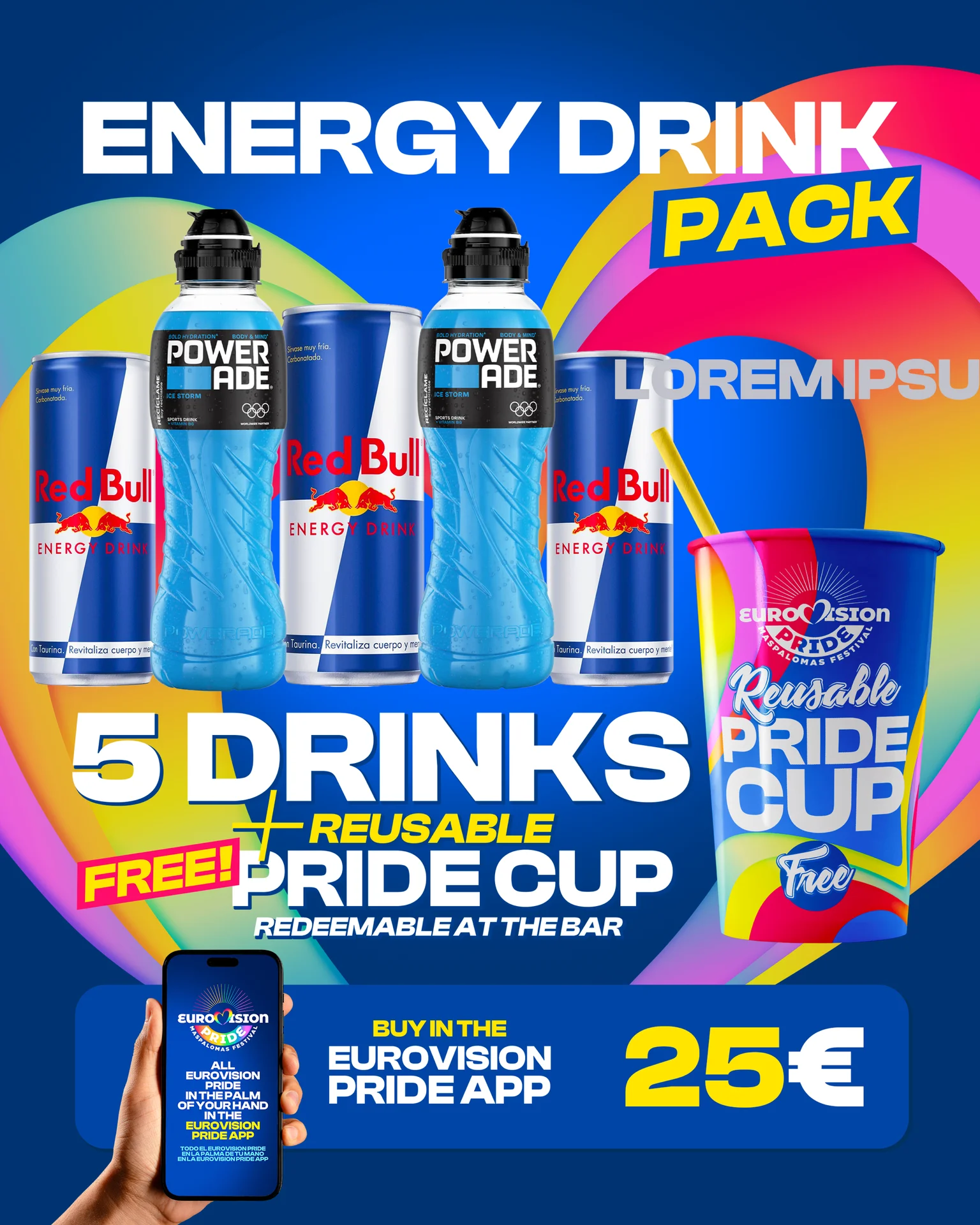 Pack 5 Bebidas Energéticas